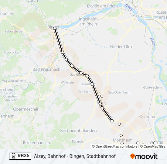 RB35 Train Line Map