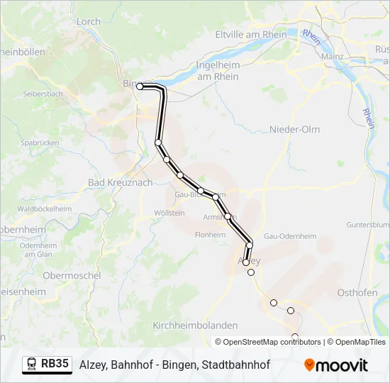 RB35 Train Line Map