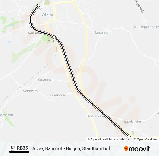 RB35 Train Line Map