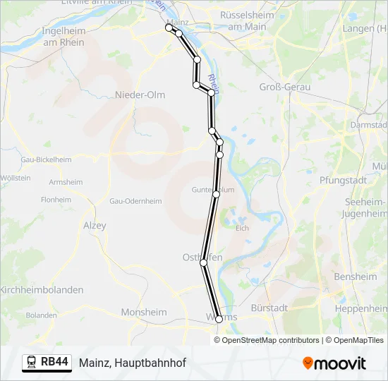 RB44 Train Line Map