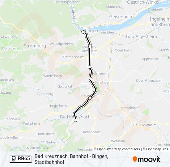 RB65 Train Line Map