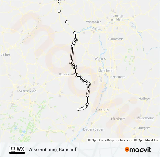 WX Train Line Map