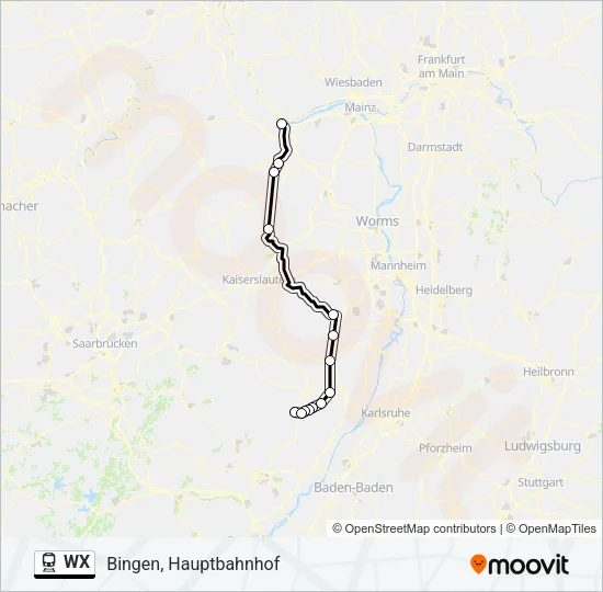 WX Train Line Map