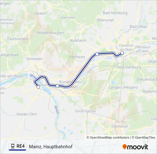 RE4 Train Line Map