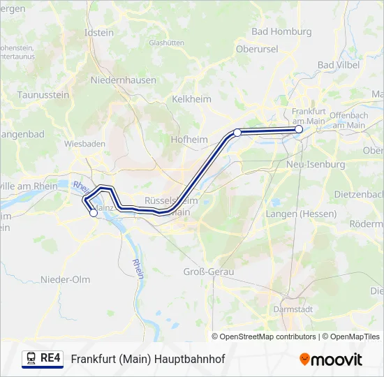 RE4 Train Line Map