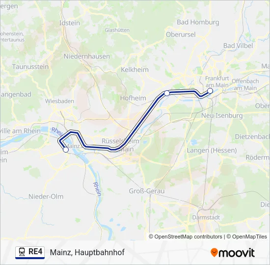 RE4 Train Line Map