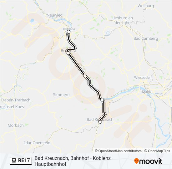 RE17 Train Line Map