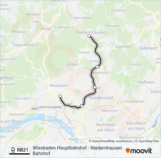 RB21 Train Line Map