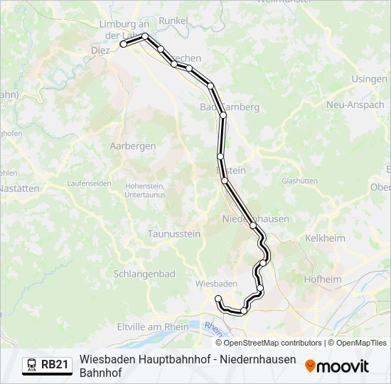 RB21 Train Line Map