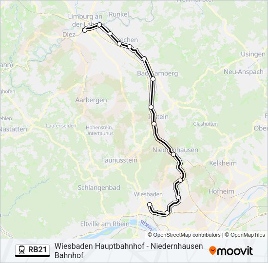 RB21 Train Line Map