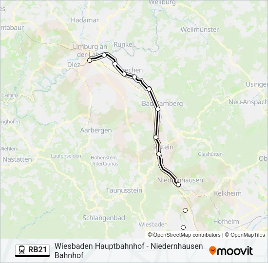 RB21 Train Line Map