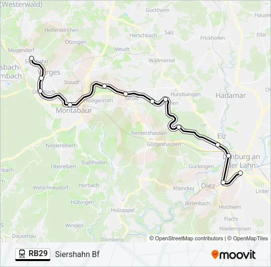 RB29 Train Line Map