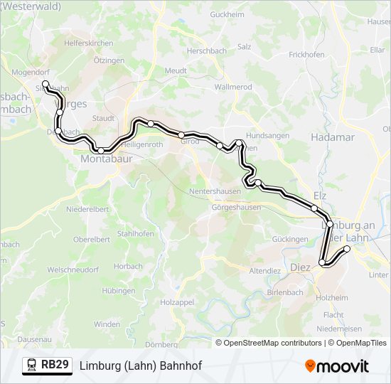 RB29 Train Line Map