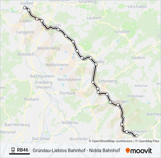 RB46 Train Line Map