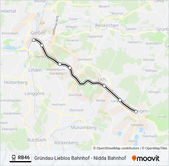 RB46 Train Line Map