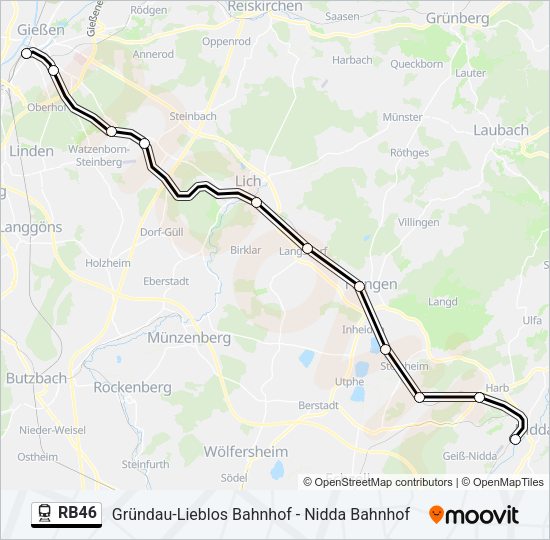 RB46 Train Line Map
