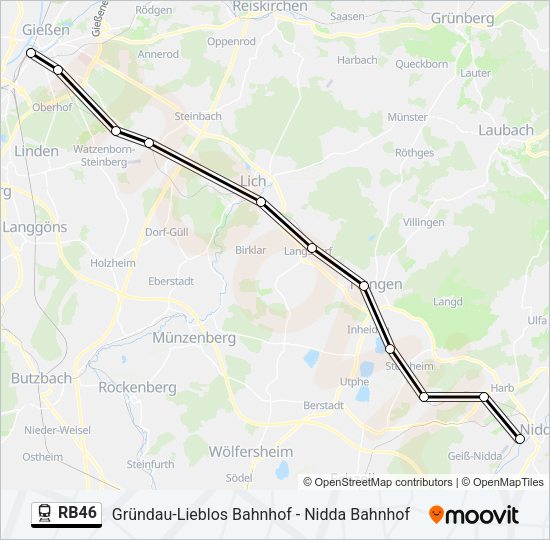 RB46 Train Line Map