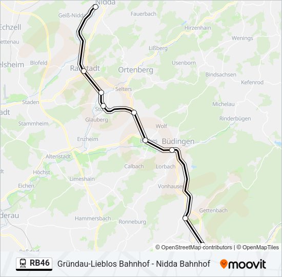 RB46 Train Line Map