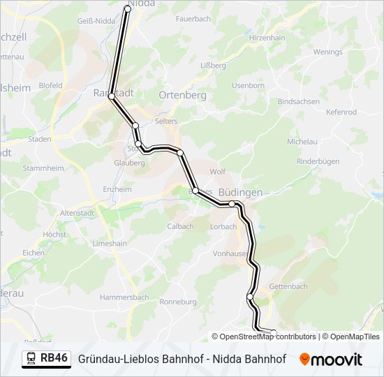 RB46 Train Line Map