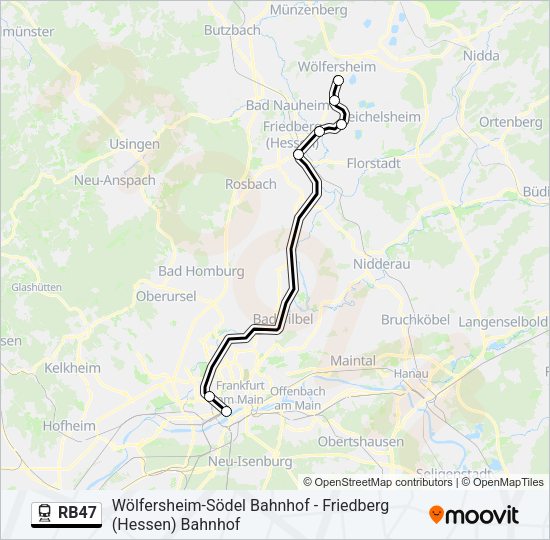 RB47 Train Line Map