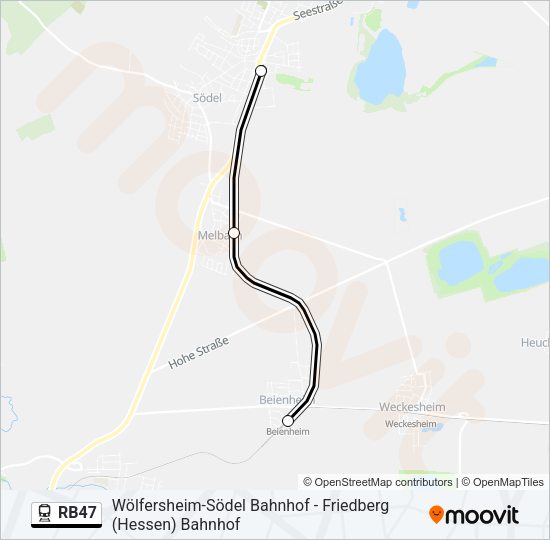 RB47 Train Line Map