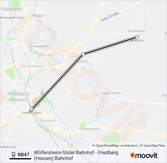 RB47 Train Line Map