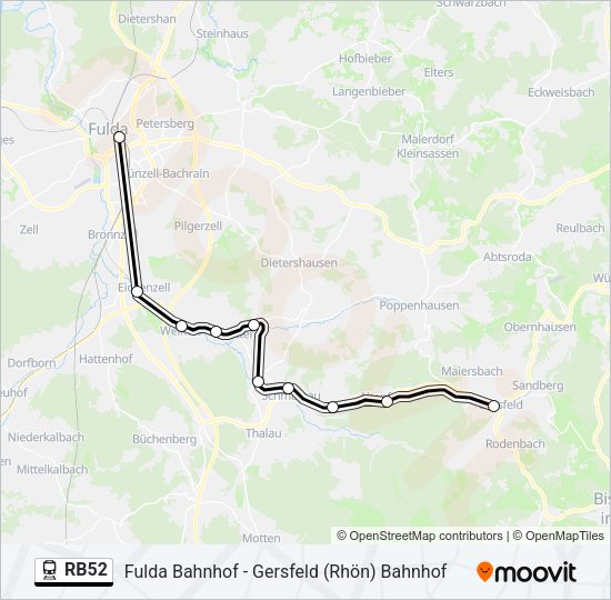 RB52 Train Line Map