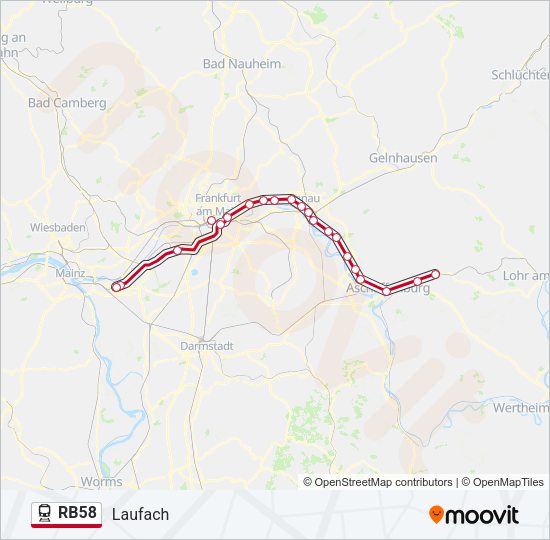 RB58 Train Line Map