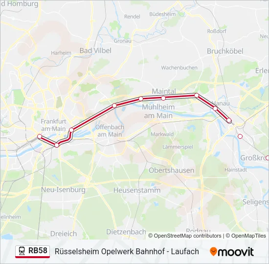 RB58 Train Line Map