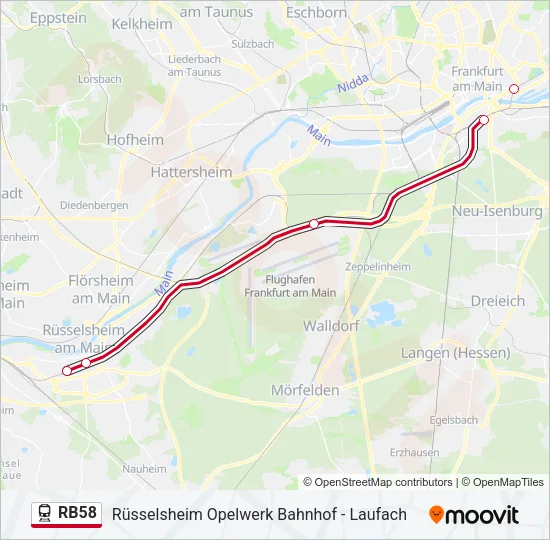 RB58 Train Line Map
