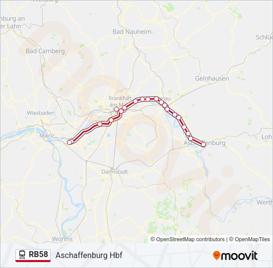 RB58 Train Line Map