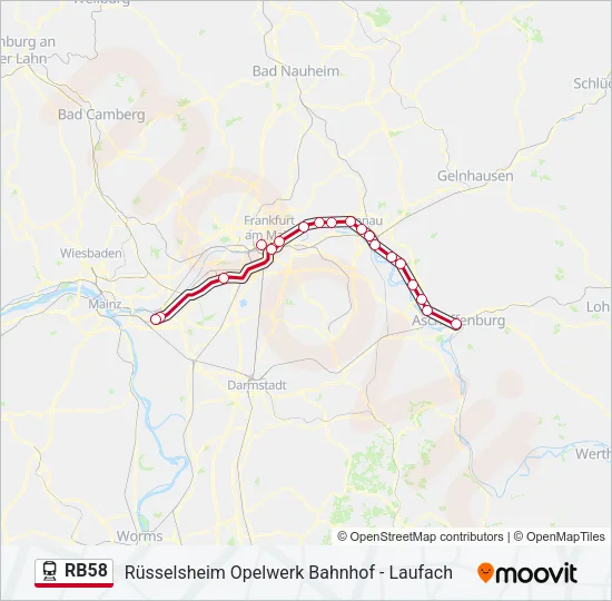RB58 Train Line Map