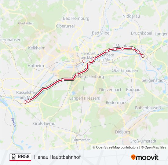 RB58 Train Line Map