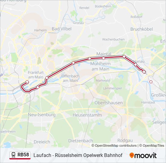 rb58 Route: Schedules, Stops & Maps - Frankfurt (Main) Hauptbahnhof ...