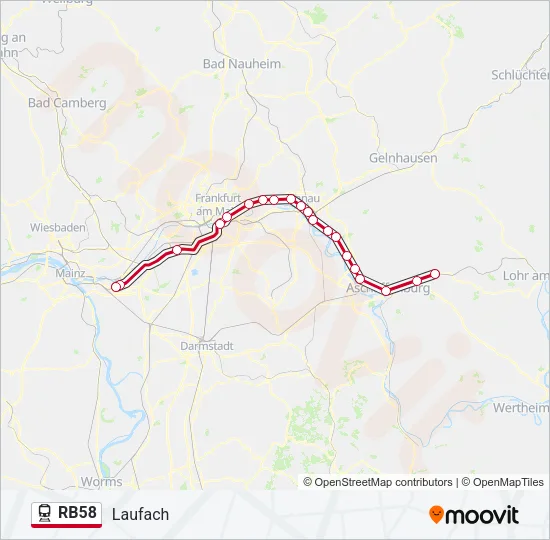 RB58 Train Line Map