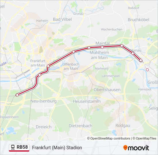 RB58 Train Line Map