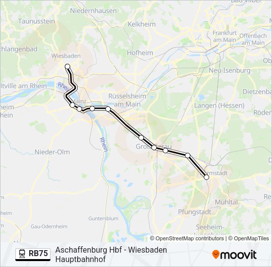 RB75 Train Line Map