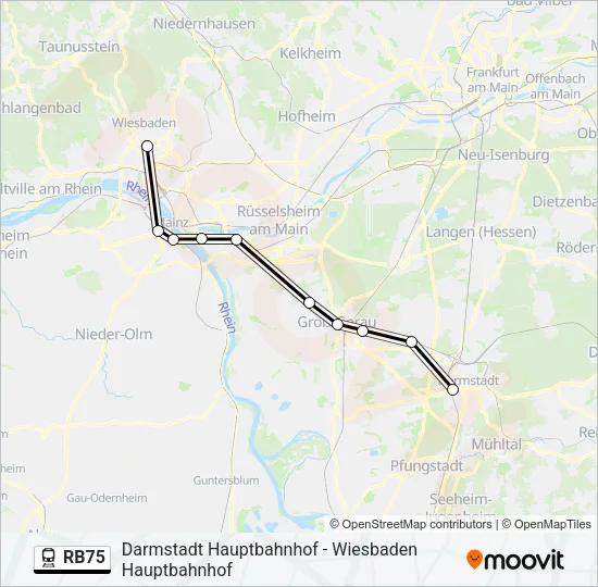 RB75 Train Line Map