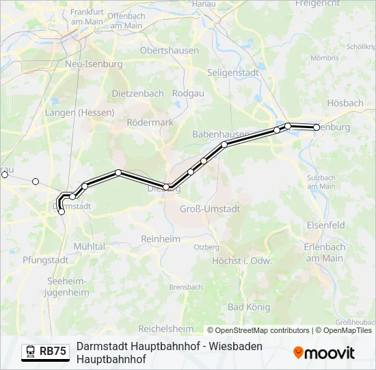 RB75 Train Line Map
