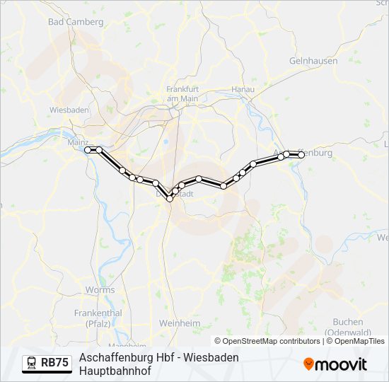 RB75 Train Line Map