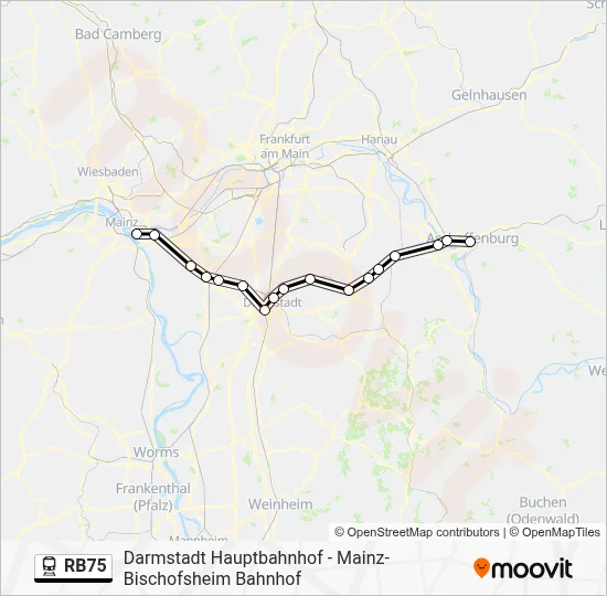 RB75 Train Line Map