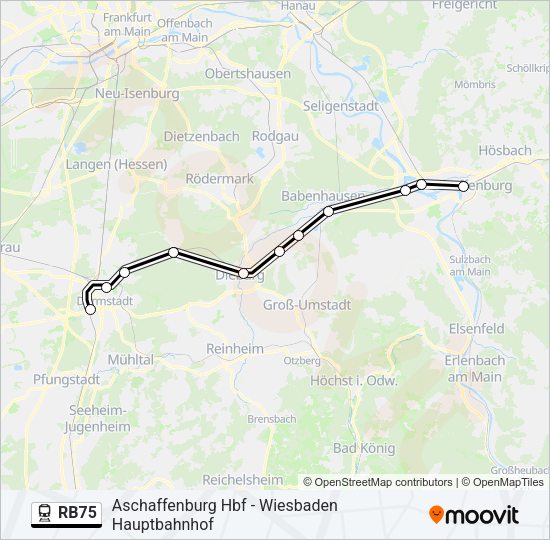 RB75 Train Line Map