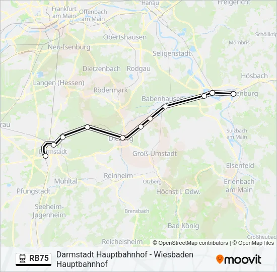 RB75 Train Line Map