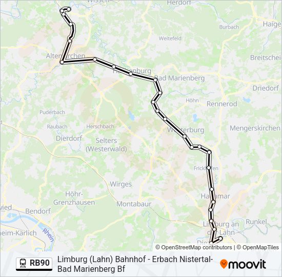 RB90 Train Line Map
