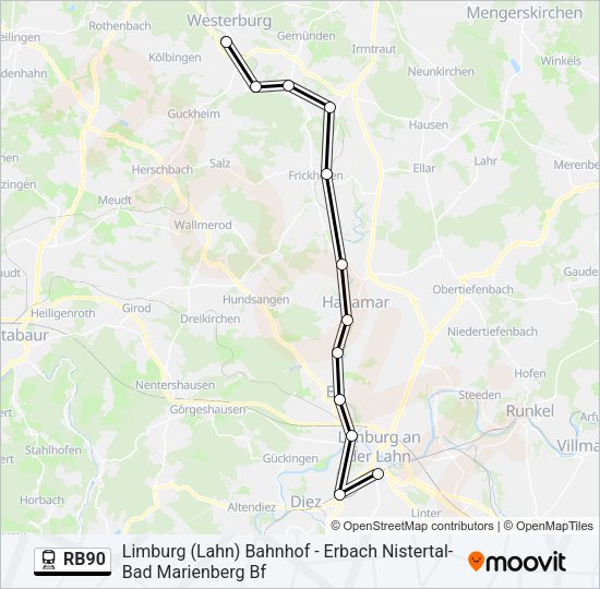RB90 Train Line Map