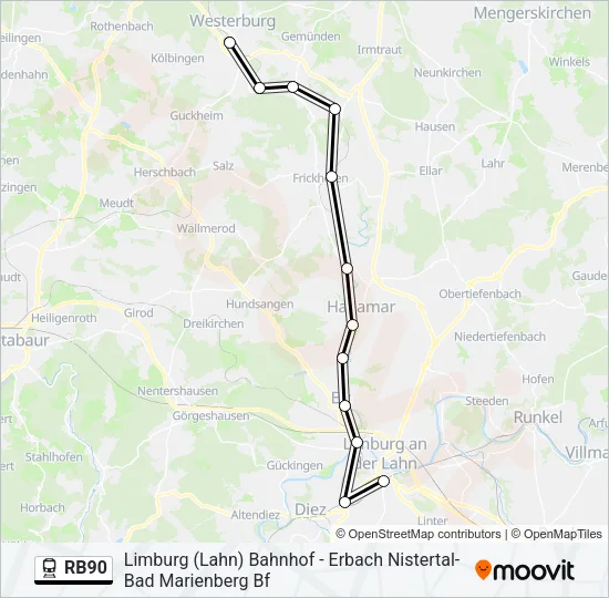 RB90 Train Line Map