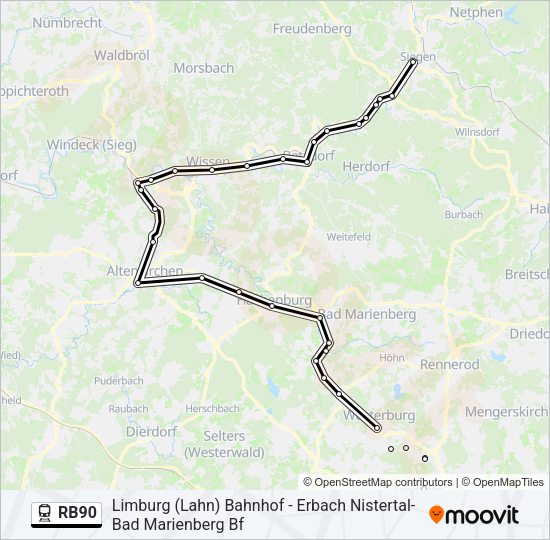 RB90 Train Line Map