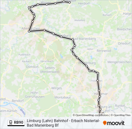 RB90 Train Line Map