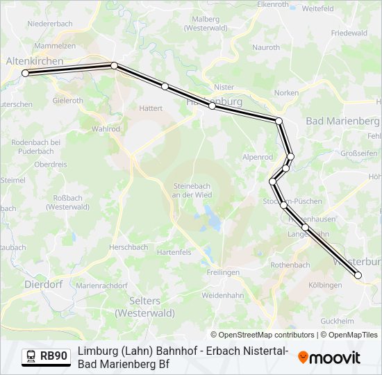 RB90 Train Line Map