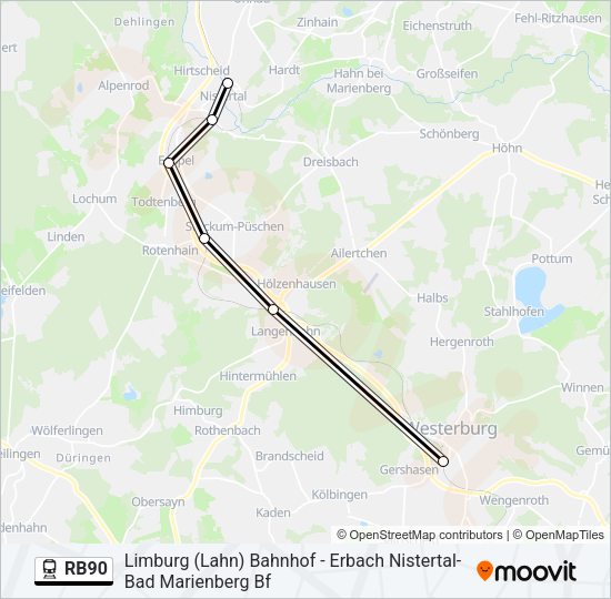 RB90 Train Line Map
